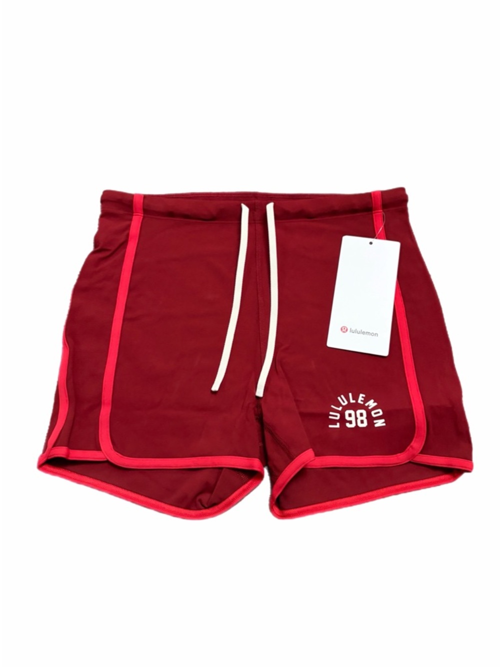 NWT Lululemon Nulu Sporty Trim High-Rise Short *3” (Oxblood/Lululemon Red) 8
